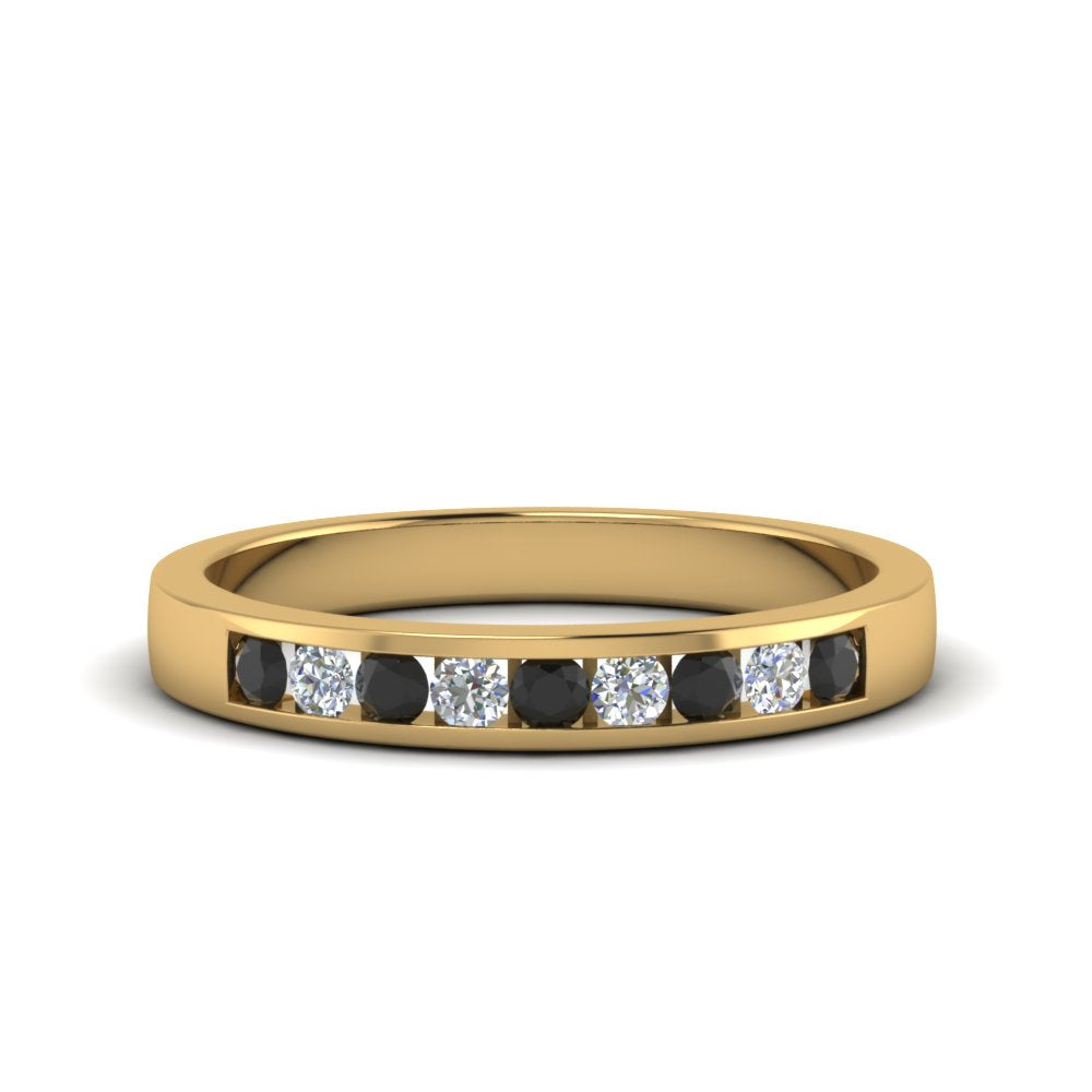 Channel 9 Stone Mens Wedding Ring